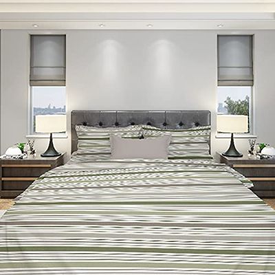 Homemania Albert Bedding – Double – with Fitted, Sheet and Pillowcase – Multi-Coloured Cotton, 240 x 280 cm, Multicolored