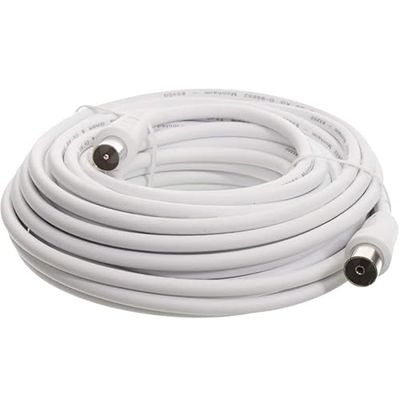 Kabel telewizyjny – kabel 8 m w kolorze białym, idealny do wysokiej jakości połączeń, elastyczny i wytrzymały. Idealny do instalacji domowych*