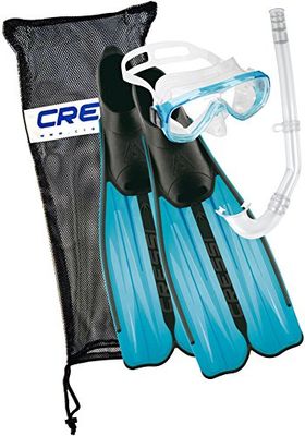 Cressi Rondinella Bag Set de Snorkeling Mixte Enfant, Aquamarine, 31/32