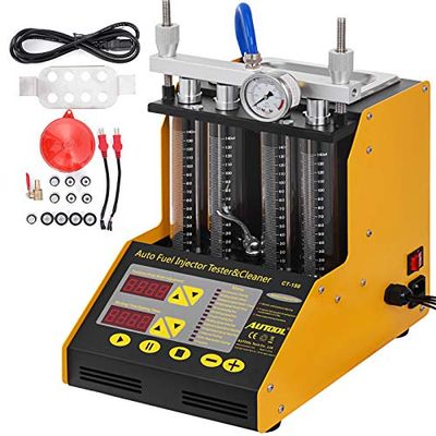 Mophorn 230 V Ultrasonic Injector Cleaner 140 ml Oil Changing Machine 20.0 ms Cleaning Tester 7500 U Car Tester Car Fuel Injector 0.6 MPa Cleaning Injector Nozzle Tester (CT-150)