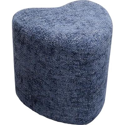 Kare Design Kruk Lovely, blauw, zitkruk, plank, hartvorm, woonkamer, hal, 36x34x35 cm (H/B/D)