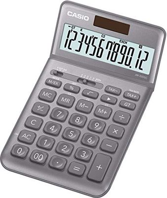 Casio JW-200SC-GY - Calculadora de sobremesa, 1.1 x 10.9 x 18.4, color plata