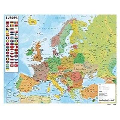 Grupo Erik Map of Europe Poster - Mini Poster 40 x 50 cm - Shipped Rolled Up - Cool Posters - Art Poster - Posters & Prints - Wall Posters