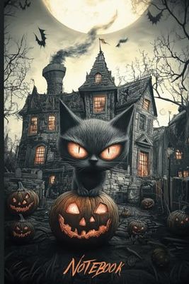 Gothic Black Cat Notebook: Halloween Themed.