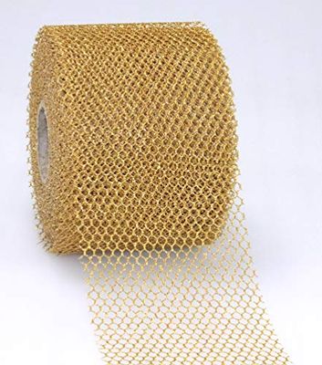 Präsent - Siena Tulle Ribbon Gold 72 mm Width, 20 m Length