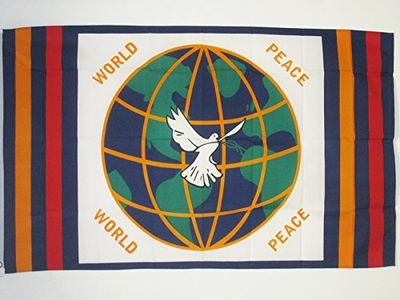 AZ Flag Peace Flag in the World 90 x 60 cm - World Peace flagga 60 x 90 cm - flaggor