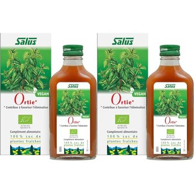 Salus – Ortie BIO – Complément Alimentaire à Base de Suc d'ortie BIO – Favorise Santé des articulations - Végan – 200 ml (Lot de 2)