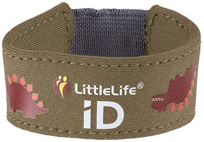 LittleLife Veiligheidsarmband, Kids iD Armband met iD-kaarten voor noodcontact of medische informatie - Dinosaurus