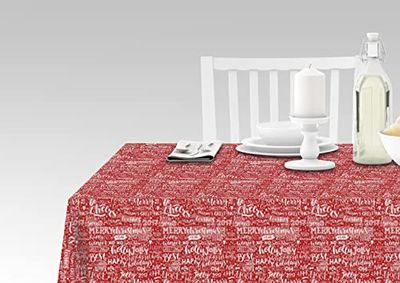 Doge Milano Nappe avec impression numérique, 100% Made in Italy Nappe antidérapante pour salle à manger, lavable et antitache, modèle Noël - Redondesco, cm 240x140