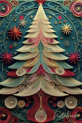 Vintage Christmas Tree Notebook: A Festive Holiday Journal: 100 Lined Pages on 50 sheets