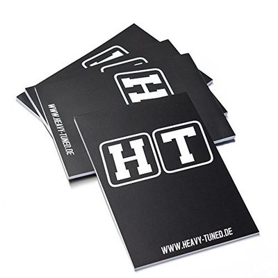 Blocco note/Blocco/Block – DIN A5, 50 fogli, 80 gr, Nero con logo HT