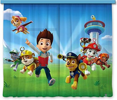 AG Design Paw Patrol - Cortinas bajo el Agua, 2 Piezas, Multicolor, 180 x 160 cm