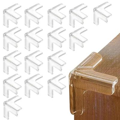 HoneyHolly Lot de 16 Protections d'angle Autocollantes en Silicone pour bébé 2 Formes Protège bébé Contre Les blessures
