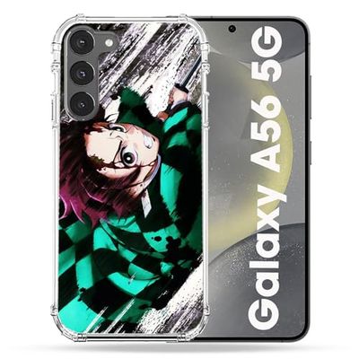 Cokitec Förstärkt fodral för Samsung Galaxy A56 5G Manga Demon Slayer Tanjiro
