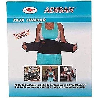 Adisan 400101 Faixa lombar, homem, preto, S