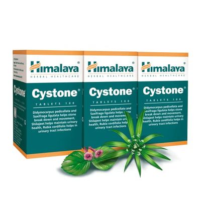Himalaya Cystone, Urinary Tract Support Herbal Supplement for Men and Women - for Kidney Stone Cleanse and Support - 100 Capsules, 3 Pack