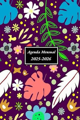 Agenda mensual 2025-2026: 2 años, planificador mensual A5 de enero 2025 a diciembre 2026, calendario de 24 meses, 1 Mes Para 2 Páginas.