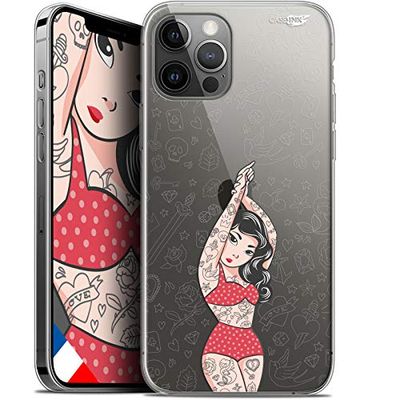 Caseink fodral för Apple iPhone 12/12 Pro (6.1) Gel HD [ tryckt i Frankrike - iPhone 12/12 Pro fodral - mjukt - stötskyddat ] Tatoo Girl