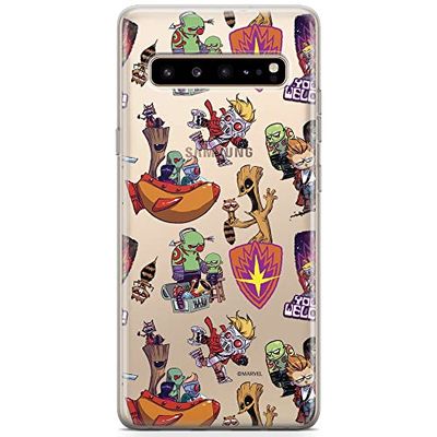 ERT GROUP Cover per Samsung S10 5G Originale e ufficiale Marvel Modello Gaurdians of The Galaxy 007 perfettamente adattato alla forma del telefono cellulare, parzialmente trasparente