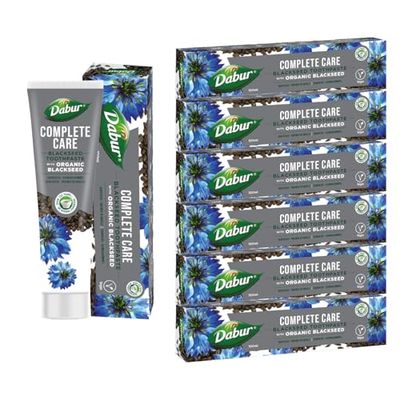 Dabur Black Seed Organic Toothpaste - 100ml (Pack of 6) | Complete Care Toothpaste for Strong Teeth & Gums | Specially Formulated for Natural Oral Care