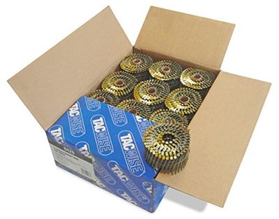 Tacwise 0429 Pregos em bobina plana sem acabamento tipo 2,7/64 mm, ponta diamante, haste anelada, inclinada a 16°, enrolada com fio, embalagem de 6000