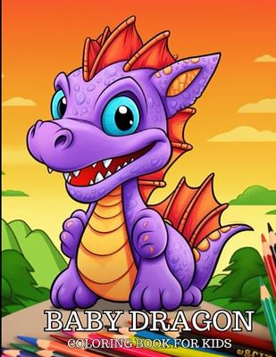 Baby Dragon Coloring Book for Children