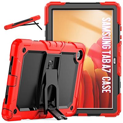 Beschermhoes voor Samsung Galaxy Tab A7 10.4 2020 (SM-T500 / SM-T505), harde beschermhoes, hoge schokbescherming met afneembare standaard, beschermhoes voor kinderen, scholen, werknemers, gebouwen