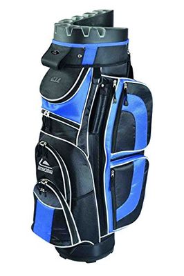 Longridge Pro Cart Saco de golfe com divisor de 15 posições, preto/azul-marinho
