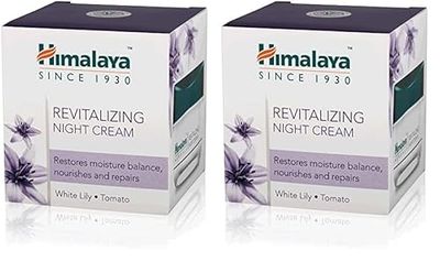 Himalaya Herbals Revitalizing Night Cream to Boosts Skin Oxygen, Removes Dullness, Dark Spots, Uneven Skin Tone, Replenishes Skin Moisture Overnight, Non-Oily Face Cream -50g (Confezione da 2)