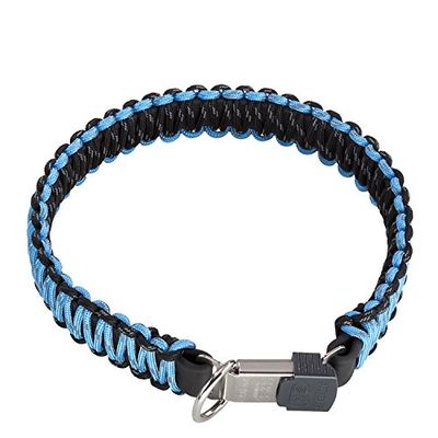 HS SPRENGER blauwe parachutist kettingslot, 60 cm, zwart en blauw, reflecterend, 0,15 kg