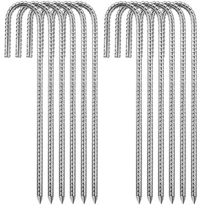 Richaa Tentharingen, verzinkt, 12-delig, campingtent, grondanker, tentaccessoires voor tent, camping, schommel, trampolineliften, 8 mm x 30 cm