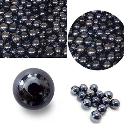 mesbilles - 10 Billes en Verre Glossy Noir - 9 Billes et 1 Calot