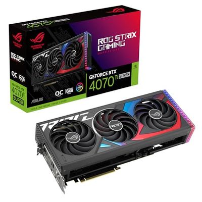 ASUS ROG Strix GeForce RTX 4070 Ti Super OC Edition - Gaming grafische kaart (16 GB GDDR6X, PCIe 4.0, DLSS 3, HDMI 2.1a, DisplayPort 1.4a, Aura Sync RGB)