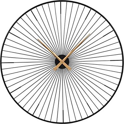 Saville Designs Iron Spoke Wall Clock, Black