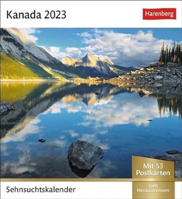 Calendario 2023 Canada nostalgia in un piccolo calendario da mettere in posizione I paesaggi più belli del Canada come cartoline in un ... da appendere: calendario settimanale con 53 cartoline