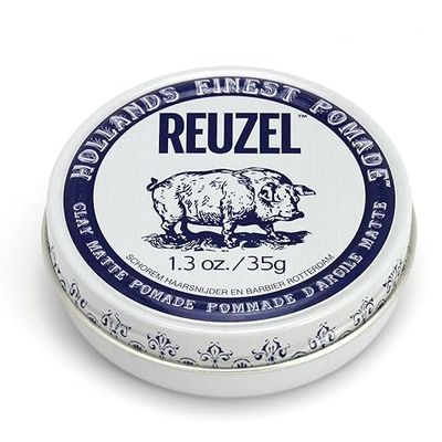 Reuzel Clay Matte Pomade - Men's Concentrated Wax Formula With Natural And Organic Hold - A Vegan Defining And Thickening Product That's Extra Easy To Apply And Remove - Original Fragrance - 1.3 Oz