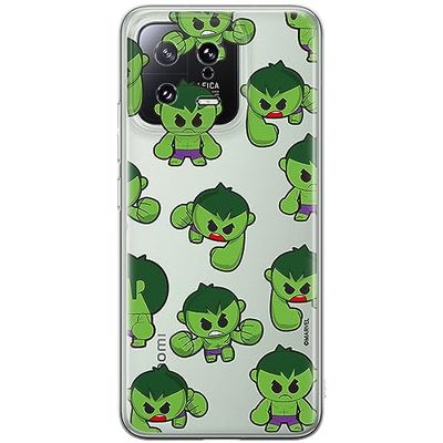 ERT GROUP etui na telefon Xiaomi 13, case oryginalny i oficjalnie licencjonowany przez Marvel, wzór Hulk 006, optymalnie dopasowane, plecki z TPU częściowo przeźroczyste
