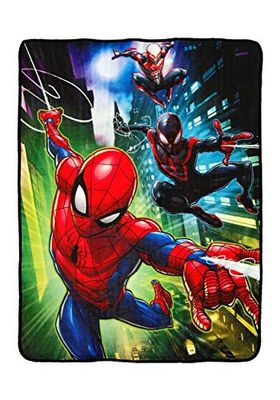 Marvel Spider-Man, Swing City Micro Raschel Coperta, 116,8 x 152,4 cm tiro, Poliestere, Standard