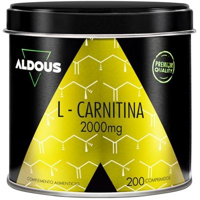 Carnitina 2000mg - 200 Compresse - Energia, Recupero Muscolare, Resistenza - 2932mg L-Carnitina Tartrato Alta Potenza - Integratore Concentrazione - Pre Workout - Vegan -ALDOUS