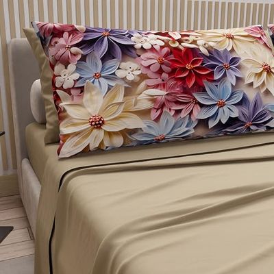 PETTI Artigiani Italiani - Katoenen beddengoed met kussenslopen met digitale print, eenpersoonsbed, Bali, 100% Made in Italy
