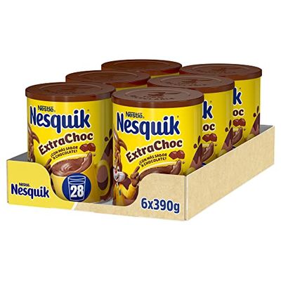 Nesquik NESTLÉ Instantáneo Cacao Soluble 390g Lata-Pack de 6