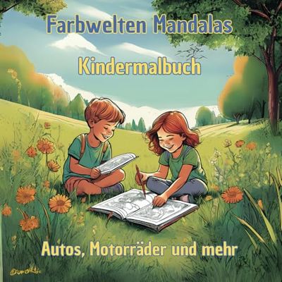 Farbwelten Mandalas - Kindermalbuch Autos und Motorräder: Malbuch für Kinder mit Autos, Motorrädern und mehr zum Ausmalen