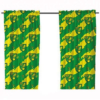 Norwich City FC, polybomull, grön & gul, 137 cm gardingardiner