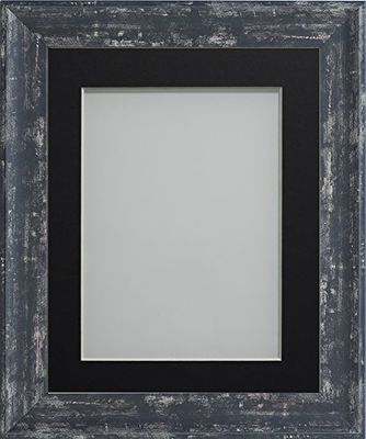 Frame Company Lynton Coal Photo Frame with Black Mount, 12x10 for 8x6 inch, fitted with perspex