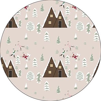 Bonateks, Ronde digitaal bedrukte muismat, antislip onderkant, voor kantoor en thuis, diameter: 22 cm