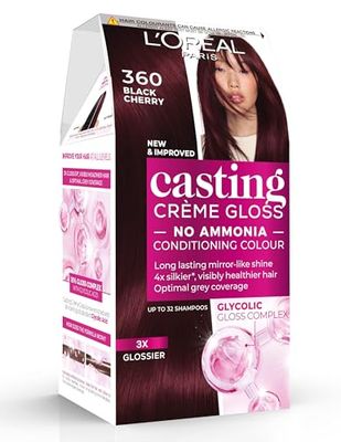 L'Oréal Paris Casting Crème Gloss, Semi-Permanent Hair Dye, Radiant & Natural Colour, Shade: Black Cherry 360