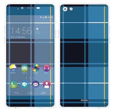 Royal Sticker RS.122334 Sticker voor Wiko Highway Pure met Blue Tartan