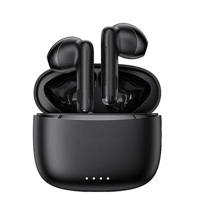Auriculares Bluetooth Vention ELF E03 NBHB0 con estuche de carga, 6 horas de autonomía y color negro. Perfectos para disfrutar de tu música con comodidad y estilo en cualquier lugar.
