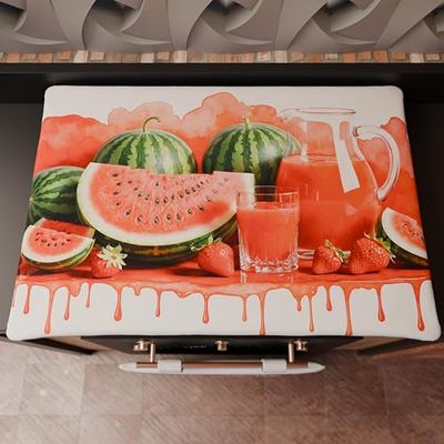 PETTI Artigiani Italiani - Accessoires Textiles de Cuisine, Couvre-poêles 46 x 70 cm en Microfibre, Couvre-cuisinière élégante pour gaz et Induction, en Impression numérique pastèques, 100% fabriqué