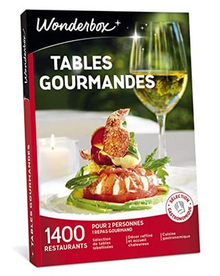 Wonderbox - Coffret cadeau - TABLES GOURMANDES – 1400 restaurants renommés, brasseries chics